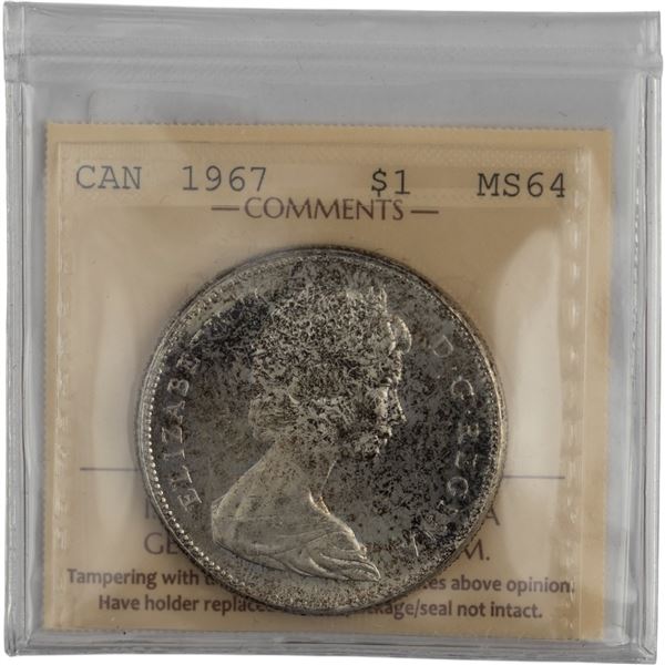 Canada 1967 Silver Dollar