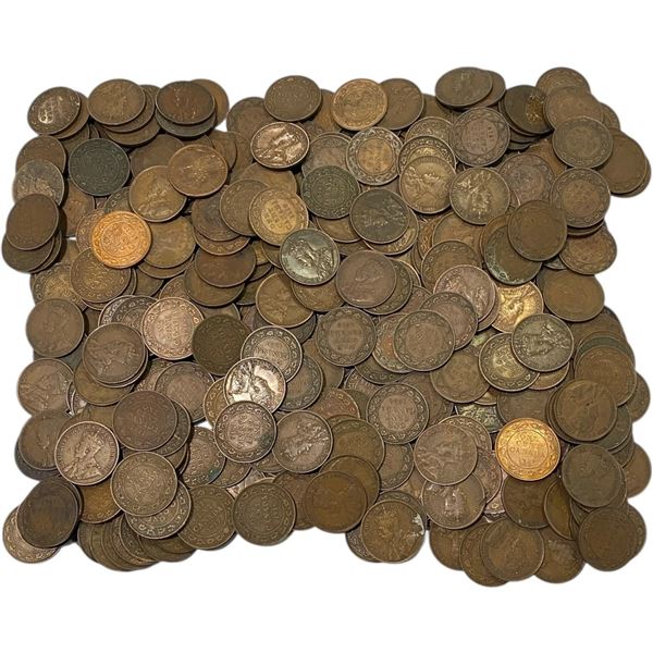 Canada 1911-1920 George V Large Cent Lot (350 Pieces)