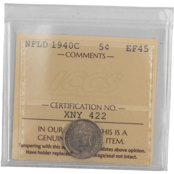 Canada Newfoundland 1940C 5 Cent