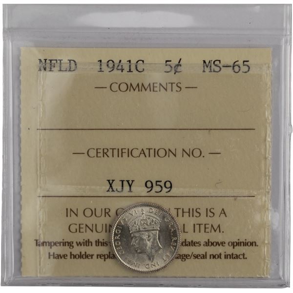 Canada Newfoundland 1941C 5 Cent