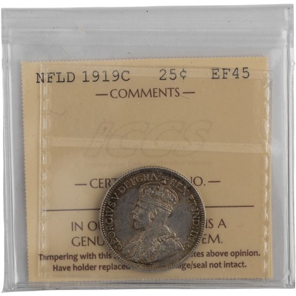 Canada Newfoundland 1919C 25 Cent