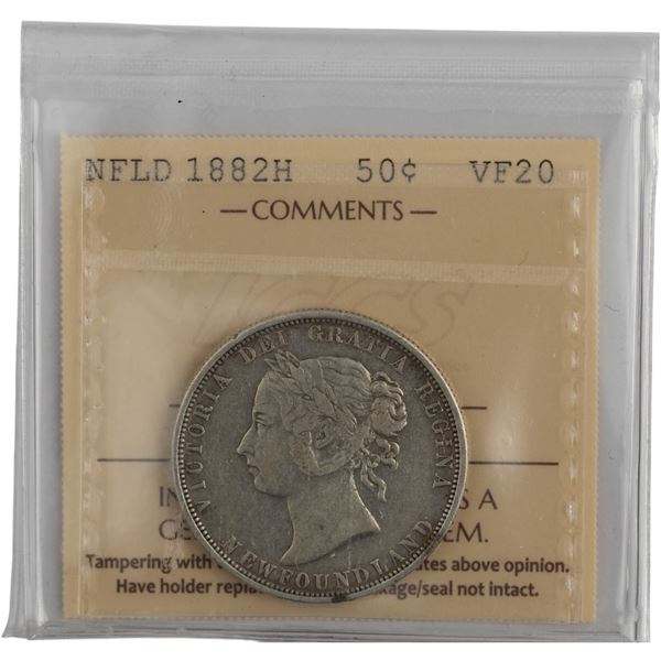 Canada Newfoundland 1882H 50 Cent
