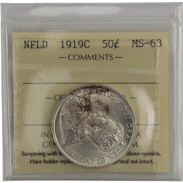 Canada Newfoundland 1919C 50 Cent
