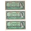 Image 1 : Canada 1954 $1 Banknote Lot - Unique Serial Numbers (3 Pieces)