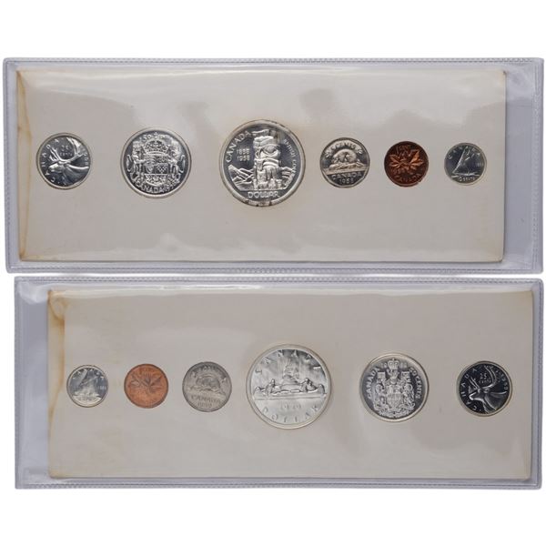 Canada 1958 and 1959 Proof Like Coin Sets (2 Sets)
