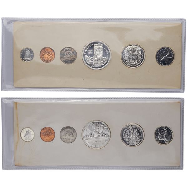 Canada 1958 and 1959 Proof Like Coin Sets (2 Sets)