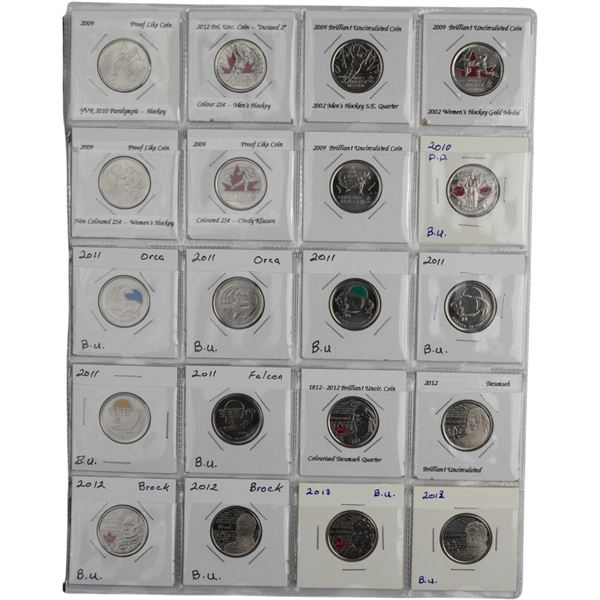 Canada 1967 - 2017 Commemorative Quarter Collection Lot (95 Pieces)