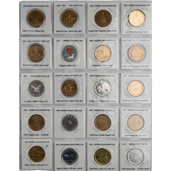 Canada 1987 - 2025 Commemorative Loonie Collection Lot (46 Pieces)