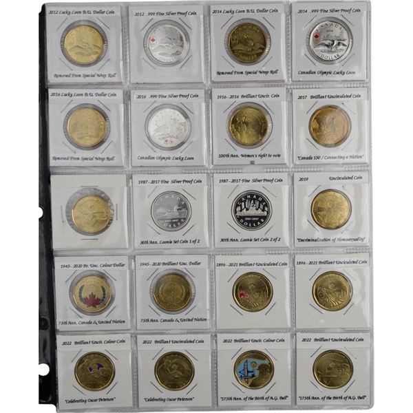 Canada 1987 - 2025 Commemorative Loonie Collection Lot (46 Pieces)