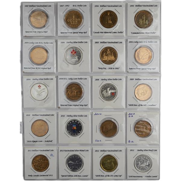 Canada 1987 - 2025 Commemorative Loonie Collection Lot (46 Pieces)