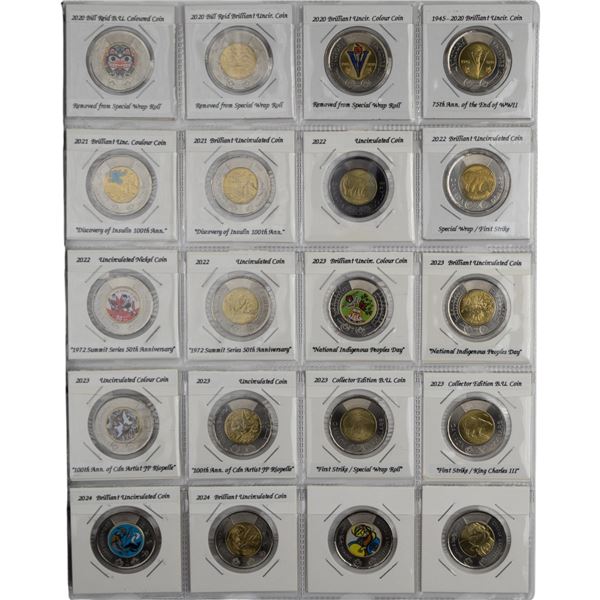 Canada 1996 - 2025 Commemorative Toonie Collection Lot (39 Pieces)
