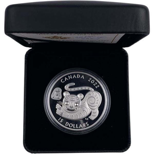 Canada 2022 $15 Zodiac Series: Year of the Tiger Pure Silver Coin