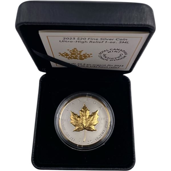 Canada 2023 $20 Ultra High Relief 1oz Silver Maple Leaf Coin