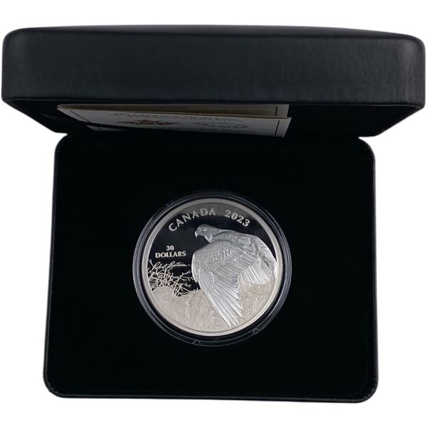 Canada 2023 $30 Robert Bateman Vantage Point - Bald Eagle Pure Silver Coin