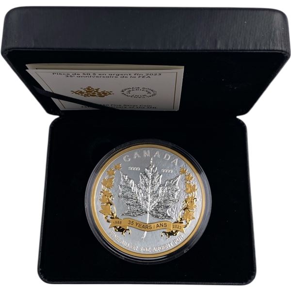 Canada 2023 $50 35th Anniversary of the SML 5oz Pure Silver Coin