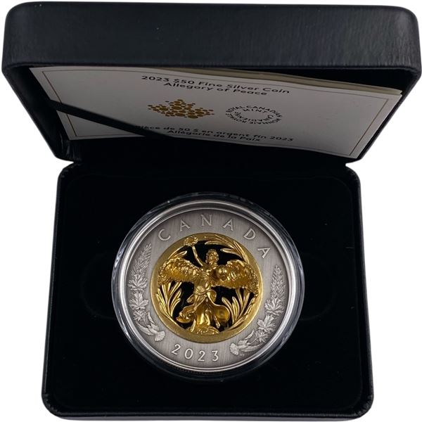 Canada 2023 $50 Allegory of Peace Pure Silver Coin