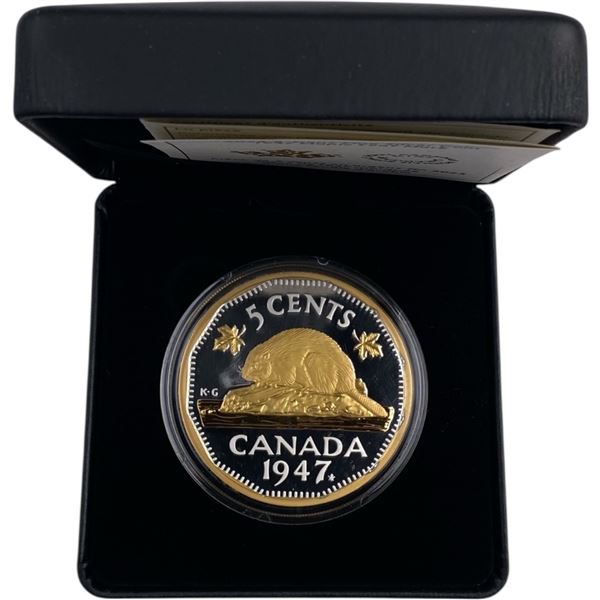 Canada 2023 5 Cent 1947 Maple Leaf Mark Fine Silver Coin