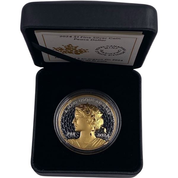 Canada 2024 $1 Peace Dollar Pure Silver Coin