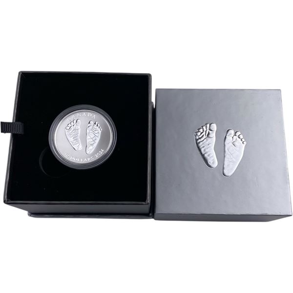 Canada 2024 $10 Welcome To The World: Baby Feet Pure Silver Coin