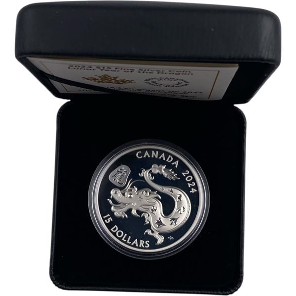 Canada 2024 $15 Zodiac Series: Year of the Dragon Pure Silver Coin