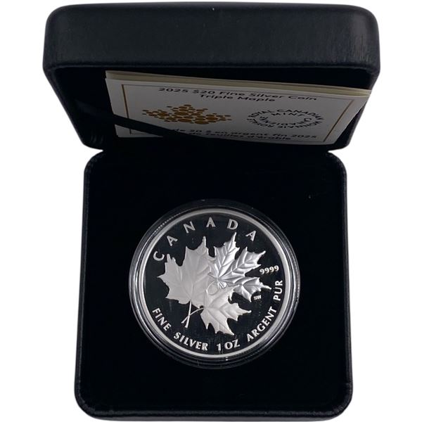 Canada 2025 $20 Triple Maple Pure Silver Coin