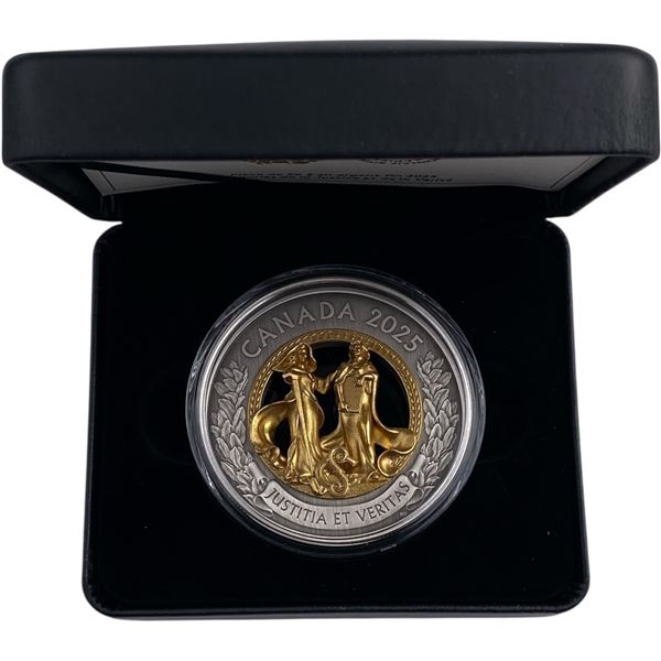 Canada 2025 $50 Allegories of Justice and Truth Pure Silver Coin