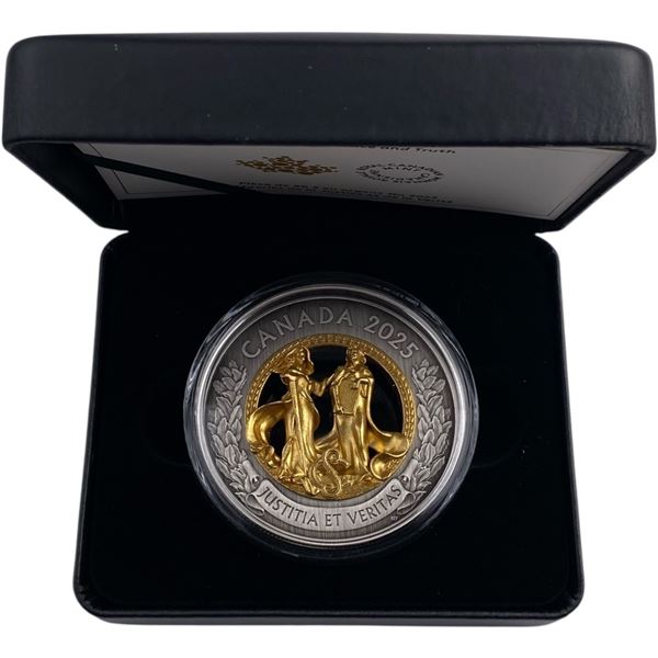 Canada 2025 $50 Allegories of Justice and Truth Pure Silver Coin