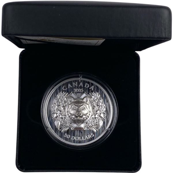 Canada 2025 $50 Heraldic Bear Pure Silver Coin