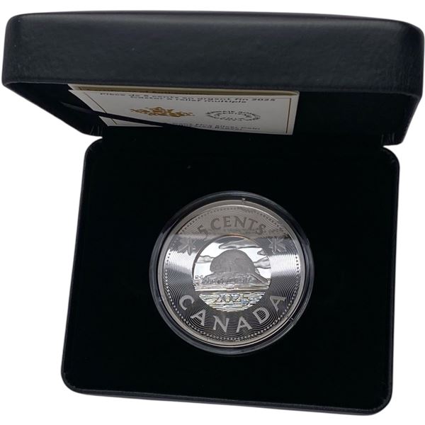 Canada 2025 5 Cent Multilayered Beaver Pure Silver Coin