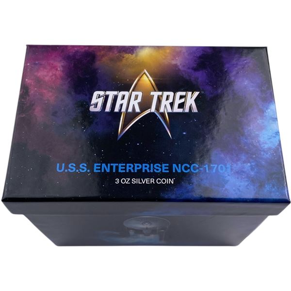Samoa 2024 $5 Star Trek: USS Enterprise NCC-1701 Shaped 3oz Pure Silver Coin