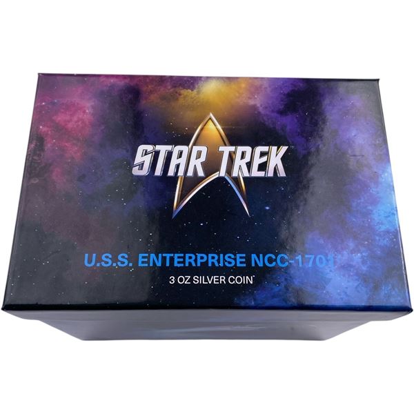 Samoa 2024 $5 Star Trek: USS Enterprise NCC-1701 Shaped 3oz Pure Silver Coin