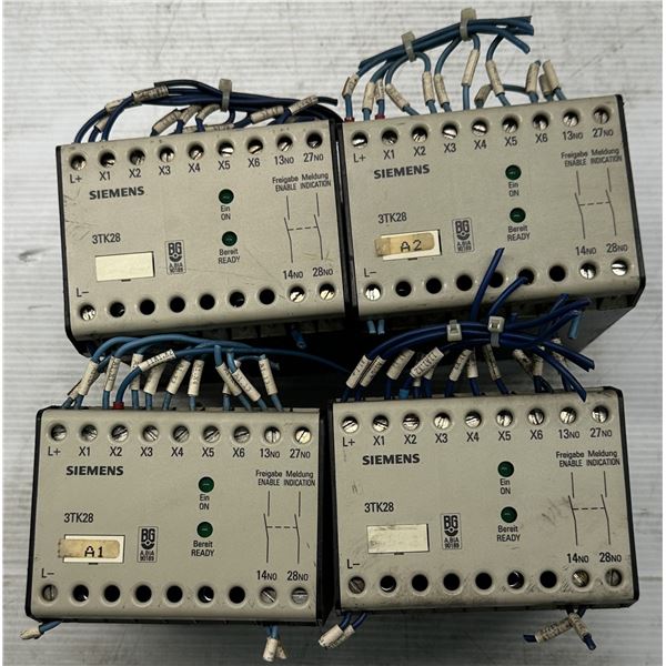 (4) Siemens #3TK2801-0DB4 Safety Relays