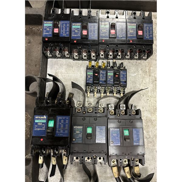 Lot of Misc. Mitsubishi Circuit Breakers