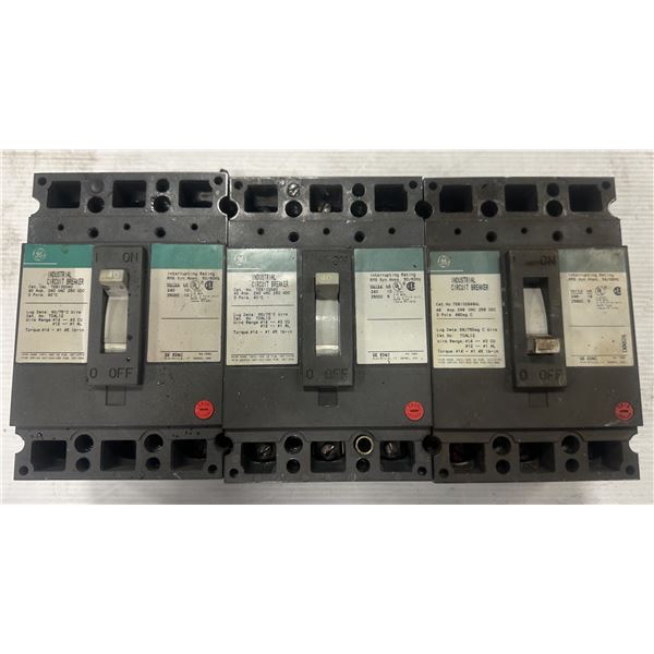 (3) GE #TEB132040WL Circuit Breakers
