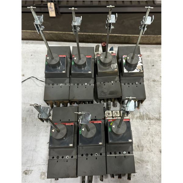 Lot of (7) ABB #SACE T2H Circuit Breakers