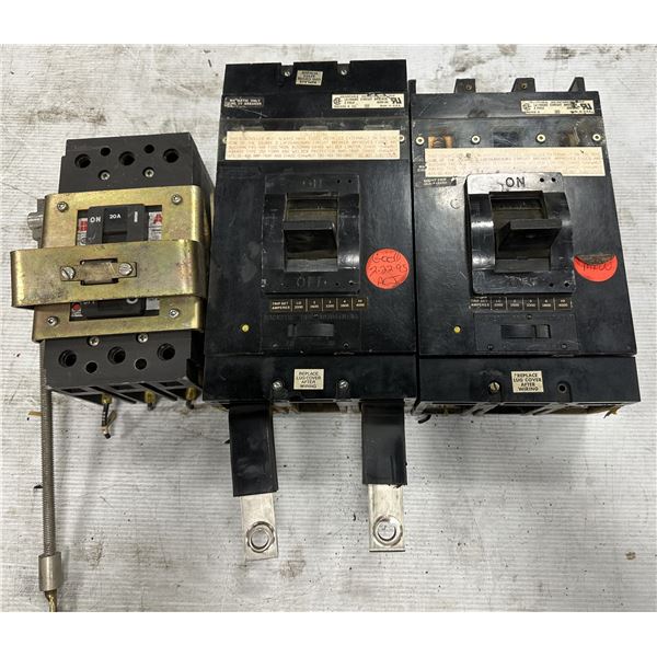 Lot of (3) ABB & Square D Circuit Breakers