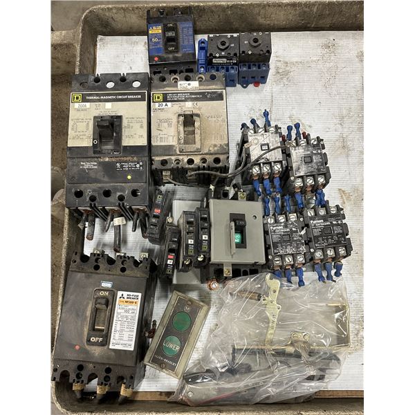 Lot of Misc. Mtsubishi, Furnas, Square D Circuit Breakers