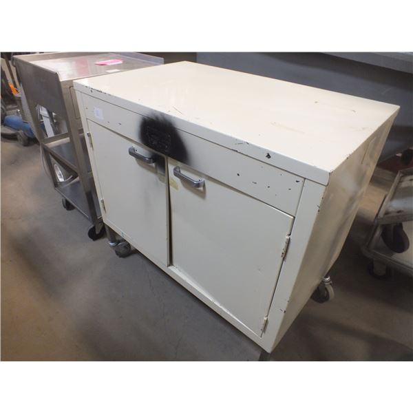 Two Door Metal Storage Cabinet & 1 Small Patio End Table