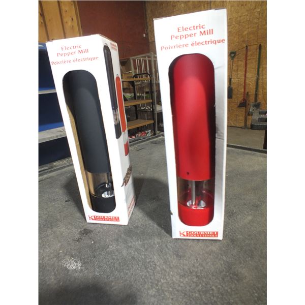 Two Electric Pepper Mills