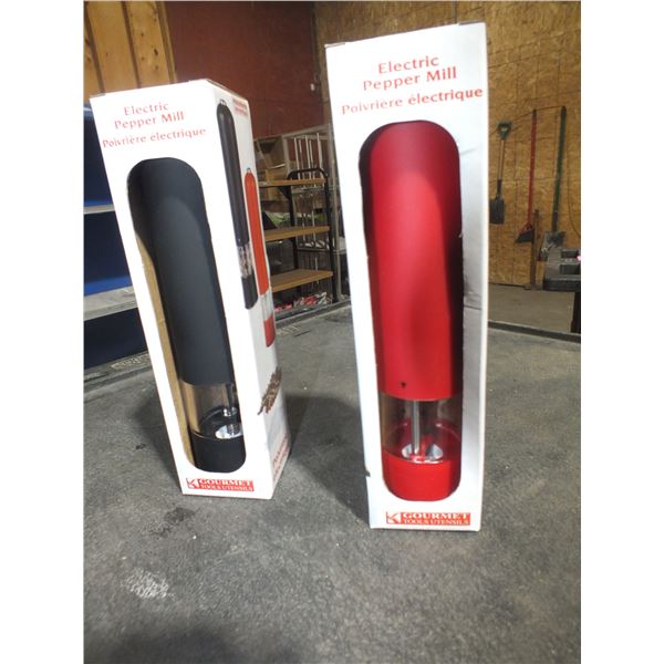 Two Electric Pepper Mills