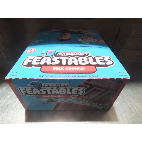 1 Box Of Mr Beast Feastables, Milk Crunch Chocolate Bars