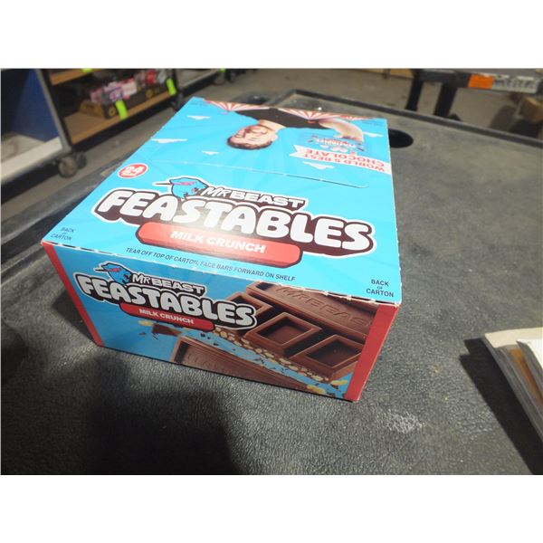 1 Box Of Mr Beast Feastables, Milk Crunch Chocolate Bars