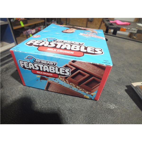 1 Box Of Mr Beast Feastables, Milk Crunch Chocolate Bars