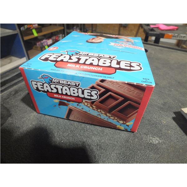 1 Box Of Mr Beast Feastables, Milk Crunch Chocolate Bars