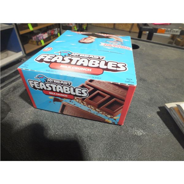 1 Box Of Mr Beast Feastables, Milk Crunch Chocolate Bars