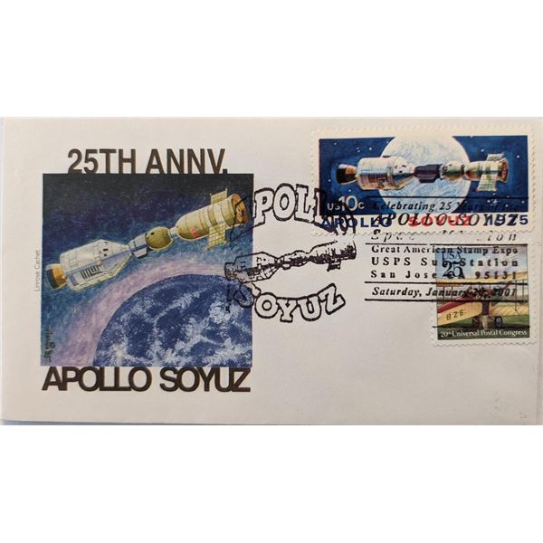 25th Anniversary Apollo Soyuz First Day Cover