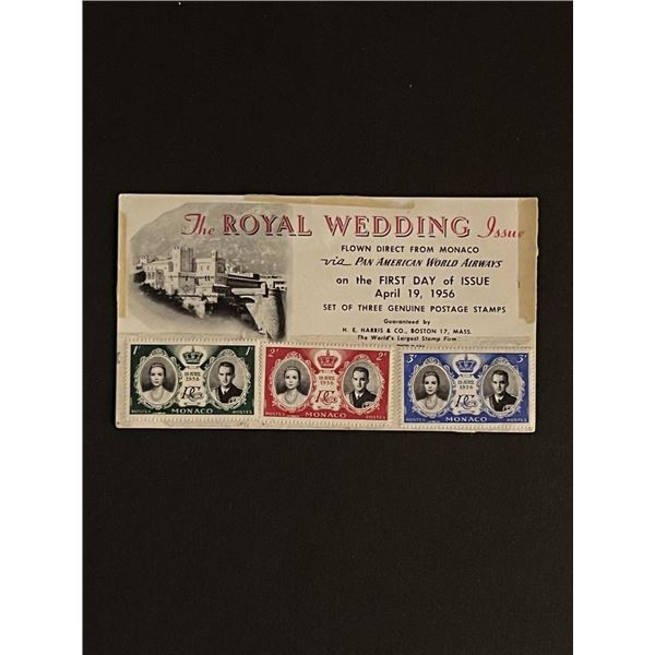 1956 Monaco The Royal Wedding Issue First Day Cover