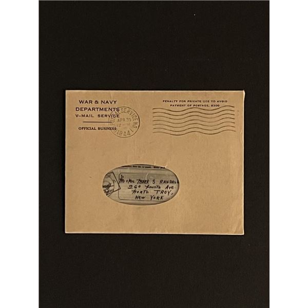 1944 War and Navy Department Note and First Day Cover