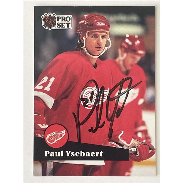 Detroit Red Wings Paul Ysebaert 1991 Pro Set #59 signed trading card