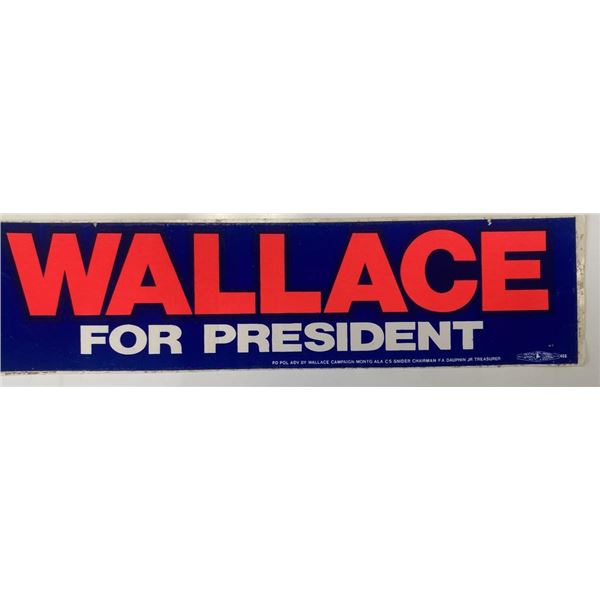 Governor of Alabama George Wallace bumper sticker